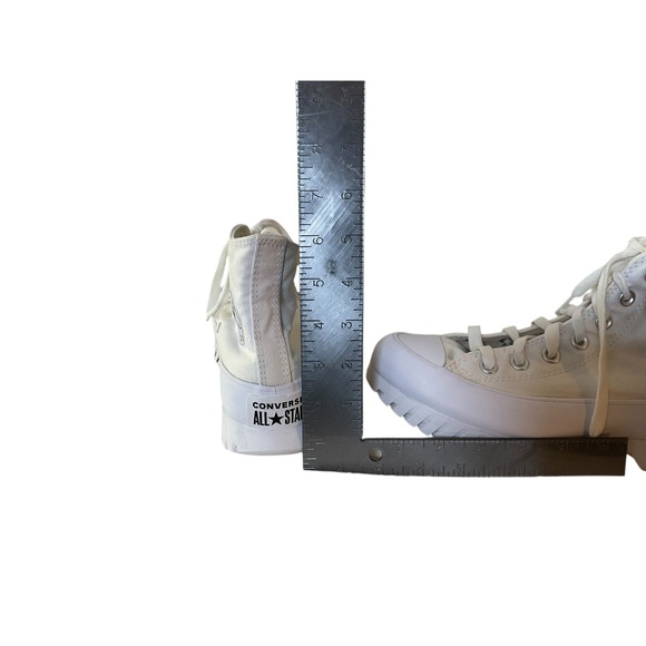 Converse Chuck Taylor AllStar Lugged High Top Canvas White Platform Sneakers 6.5 - Picture 9 of 13